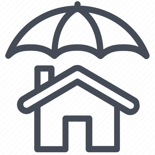 Home insurance, house, protection, safe, shield, umbrella icon - Download on Iconfinder