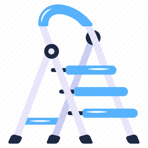 Double ladder, steps, extension ladder, stairs, sliding ladder icon - Download on Iconfinder