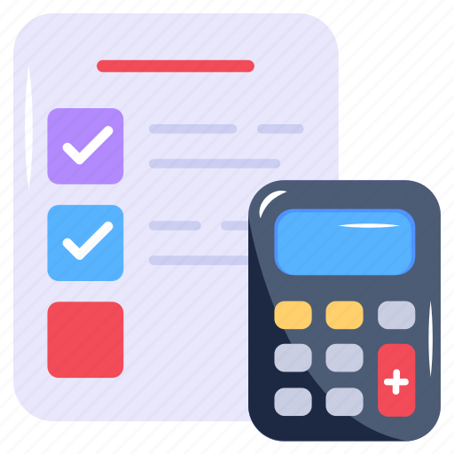 Calculation report, calculation statement, estimate report, checklist, to do icon - Download on Iconfinder