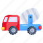 cement mixer, concrete mixer, concrete truck, construction vehicle, cement truck 
