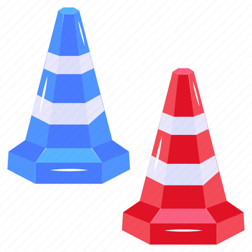 Construction cones, traffic cones, pylons, cones, barriers icon - Download on Iconfinder