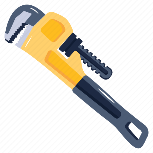 Tube wrench, pipe wrench, monkey wrench, repair tool, adjustable wrench icon - Download on Iconfinder