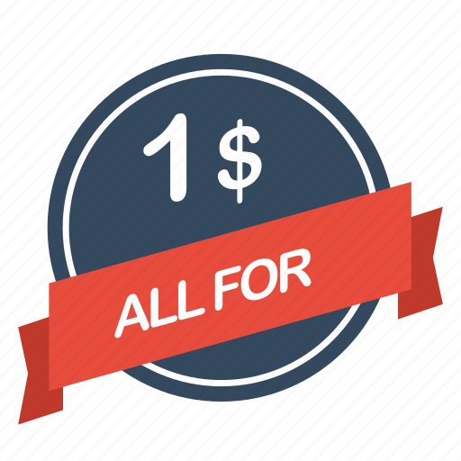 All, buck, for, guarantee, label, one, 1 icon - Download on Iconfinder