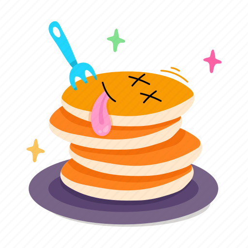 Breakfast, pancakes, dessert, sweet, bakery food sticker - Download on Iconfinder
