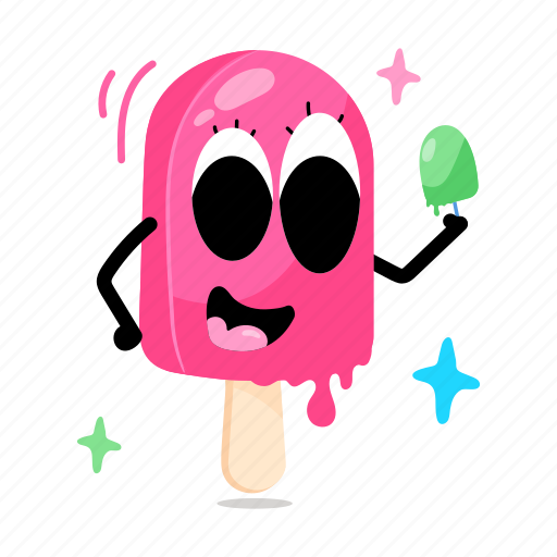Ice lolly, popsicle, frozen dessert, frozen pop, ice cream sticker - Download on Iconfinder