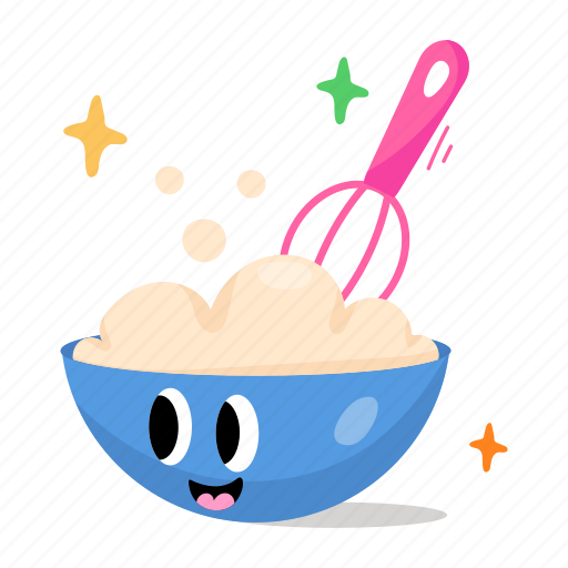 Beater, whisk, baking, whisk bowl, baking mixture sticker - Download on Iconfinder