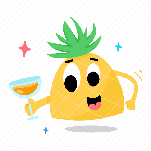 Pineapple, fruit juice, pineapple juice, drink, beverage sticker - Download on Iconfinder