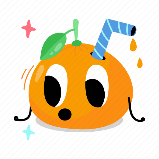 Fruit, orange juice, citrus, beverage, refreshment sticker - Download on Iconfinder