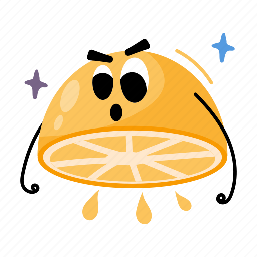 Lime, lemon, citrus, emoji, food sticker - Download on Iconfinder