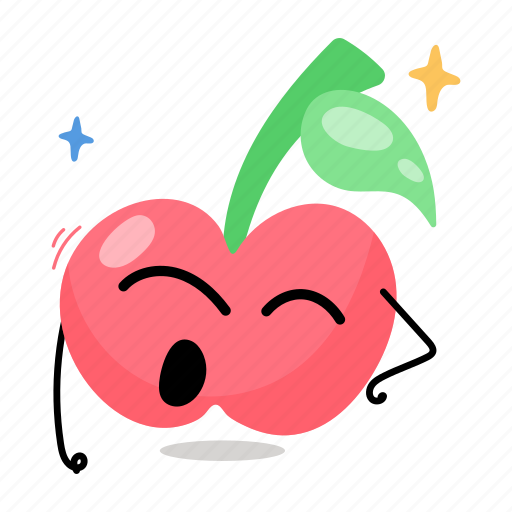 Health, healthy diet, red apple, fruit sticker - Download on Iconfinder