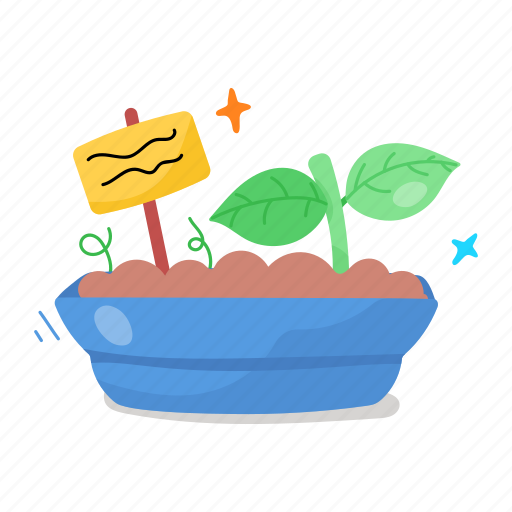 Potted plant, sapling, gardening, farming, plantation sticker - Download on Iconfinder