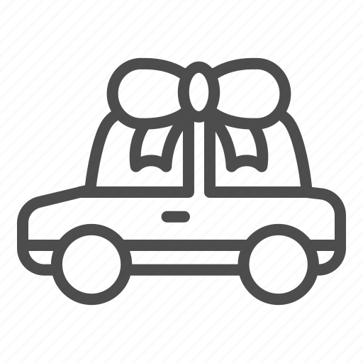 Car, gift, auto, automobile, transport, vehicle, ribbon icon - Download on Iconfinder