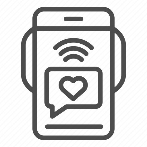 Love, phone, smartphone, heart, message, cellphone, popup icon - Download on Iconfinder