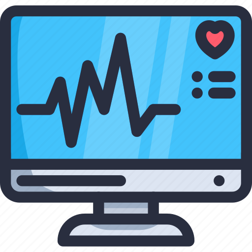 Medical, monitor, report, heart beat, ecg monitor, ecg, heart icon - Download on Iconfinder