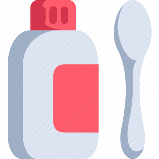 Medicine, spoon, medication, pharmacy, bottle, syrup, cough icon - Download on Iconfinder