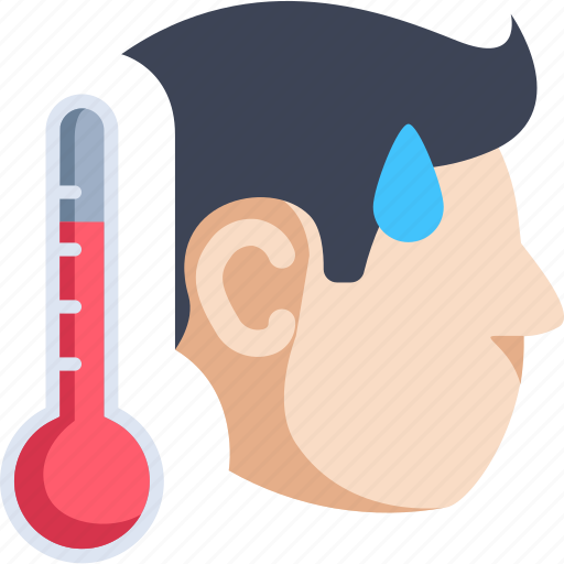 Illness, sick, fever, flu, thermometer, head, sickness icon - Download on Iconfinder