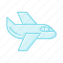 travel, blue, plane, flight, airplane