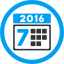 calendar, grid, organizer, schedule, time table, week, year 2016 