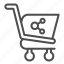 cart, share, connection, deliver, digitally, management, mobile, shopping, wheel 