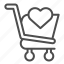heart, cart, shop, market, sale, commerce, store, favourite, love 