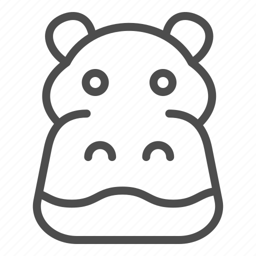 Hippopotamus, animal, hippo, africa, wild, smile, mascot icon - Download on Iconfinder
