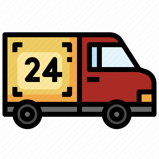 Delivery, truck, hours, time, date icon - Download on Iconfinder