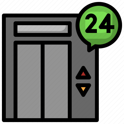 Elevator, electronics, lift, doors, hour icon - Download on Iconfinder
