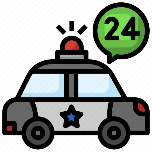 Police, car, help, emergency, hour icon - Download on Iconfinder