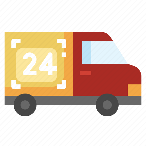 Delivery, truck, hours, time, date icon - Download on Iconfinder