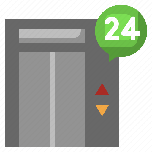 Elevator, electronics, lift, doors, hour icon - Download on Iconfinder