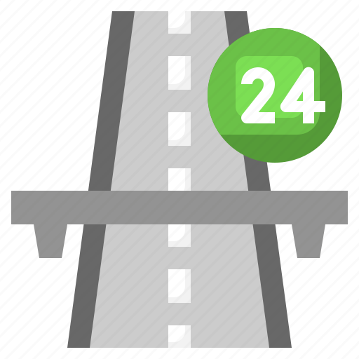 Motorway, hours, highway, help icon - Download on Iconfinder
