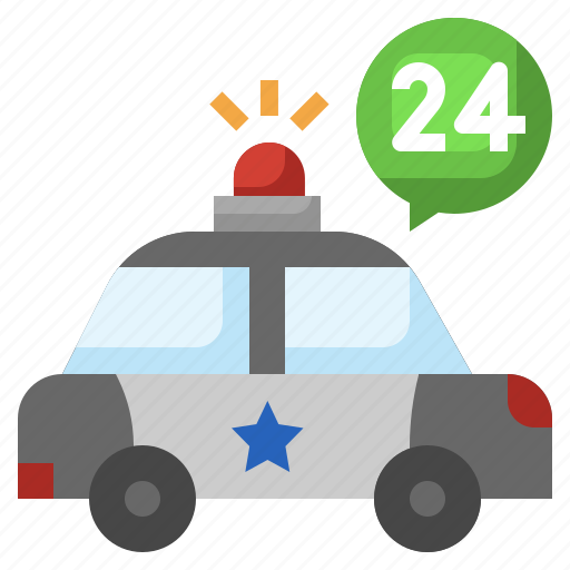 Police, car, help, emergency, hour icon - Download on Iconfinder