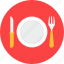 cutlery, dishes, fork, knife, plate 