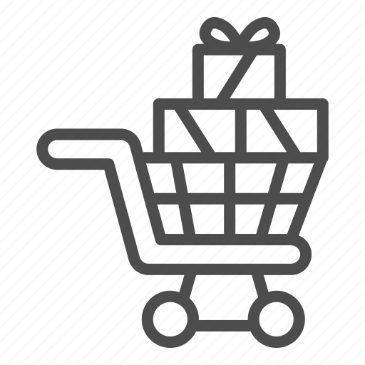 Cart, box, full, wheel, shopping, basket, package icon - Download on Iconfinder