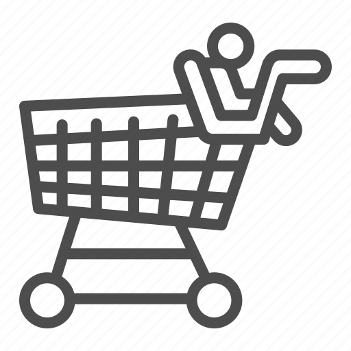 Market, store, supermarket, trolley, cart, child, human icon - Download on Iconfinder