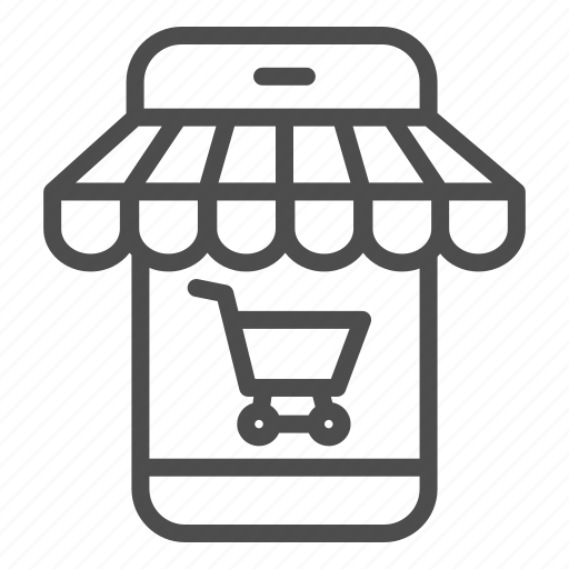 Smartphone, business, store, phone, device, roof, cart icon - Download on Iconfinder