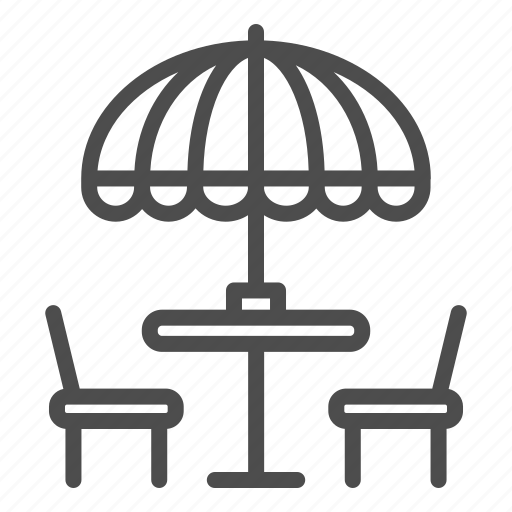 Table, summer, umbrella, outdoor, chair, furniture, desk icon - Download on Iconfinder