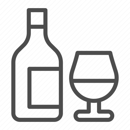 Wine, bottle, glass, drink, bar, alcohol, beverage icon - Download on Iconfinder