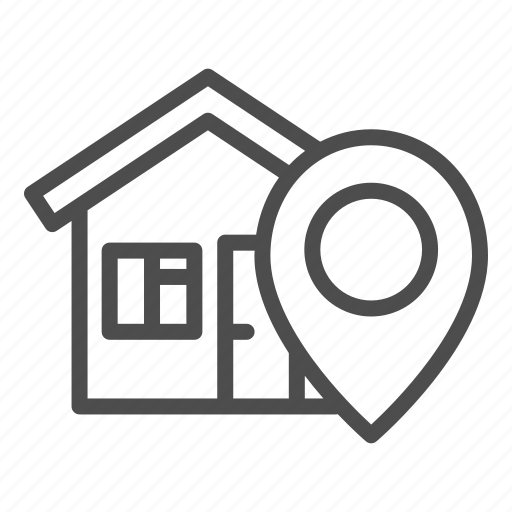 Pointer, house, pin, location, map, place, building icon - Download on Iconfinder