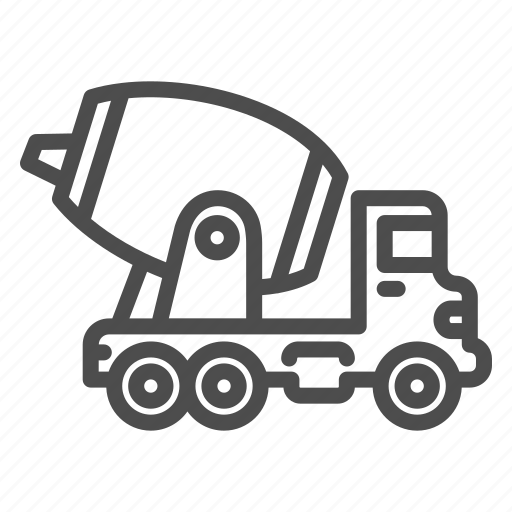 Truck, concrete, construction, mixer, vehicle, transport, industrial icon - Download on Iconfinder