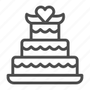 cake, heart, love, bakery, wedding, plate, wave