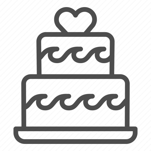 Cake, heart, love, bakery, wedding, wave, plate icon - Download on Iconfinder