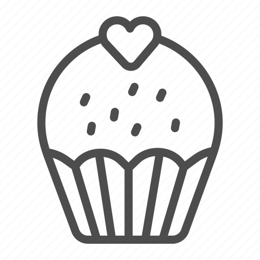 Cupcake, cake, sweet, heart, dessert, delicious, pastry icon - Download on Iconfinder