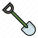 shovel, tool, gardening, construction, spade, equipment, trowel, digging, dig