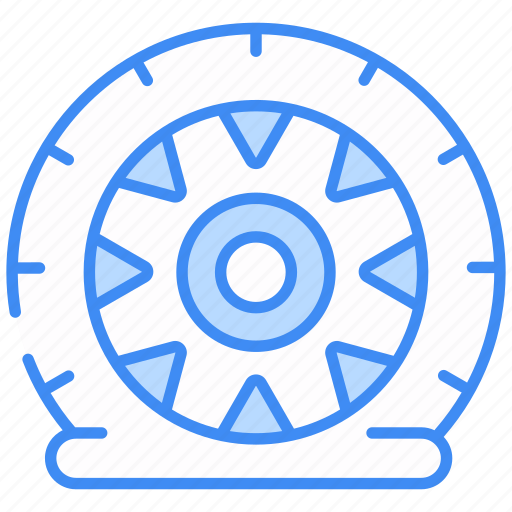 Flat tire, car, tire, wheel, transport, vehicle, repair icon - Download on Iconfinder