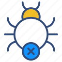 bug, cancel, insect, remove, sign, document, trash, minus, cross