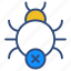 bug, cancel, insect, remove, sign, document, trash, minus, cross 