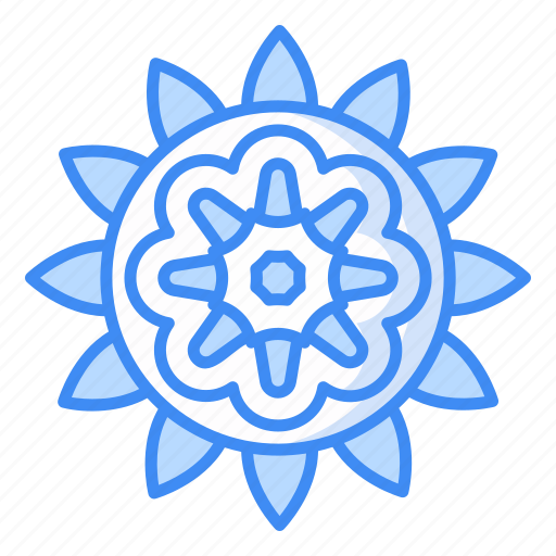 Mandala, spiritual, traditional, indian, yoga, flower icon - Download on Iconfinder