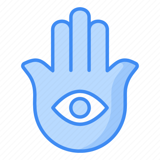 Hamsa, amulet, eye, hand, jewish, judaism, hanukkah icon - Download on Iconfinder
