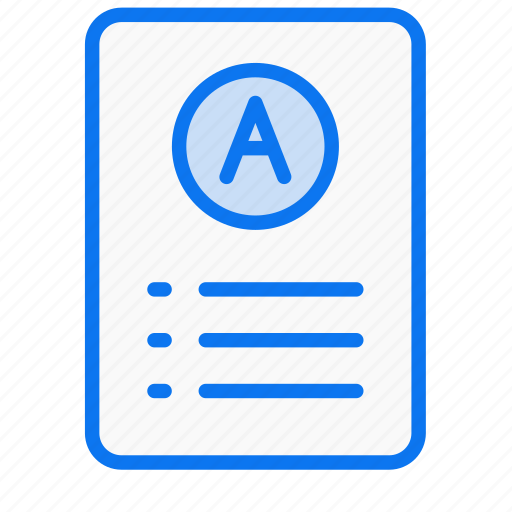 Grade sheet, result-sheet, result, grade, a-grade, exam, a-plus-grade icon - Download on Iconfinder